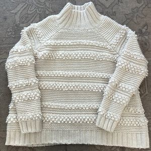 XS LOU & GREY TEXTURED CREAM SWEATER